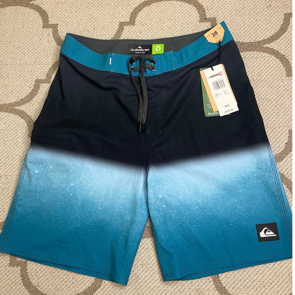 Quiksilver Highline Surf Silk Slab youth board shorts, size 28/ 14, MSRP $45